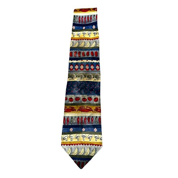 Vintage Tabasco Silk Novelty Tie Chili Peppers Hot Sauce Pattern Funny Foodie - Picture 1 of 6